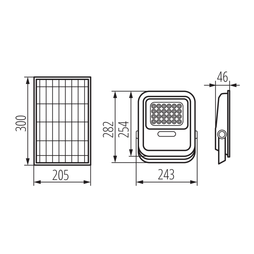 LED Dimbar strålkastare med solcellspanel och dusk sensor LED/10W/10000 mAh 3,2V IP65 + fjärrkontroll