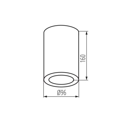 Badrumsspotlight AQILO 1xE27/20W/230V IP65 svart