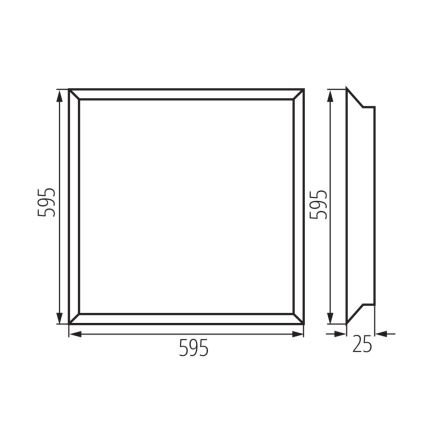 LED upphängd takpanel BLINGO LED/38W/230V 60x60 cm