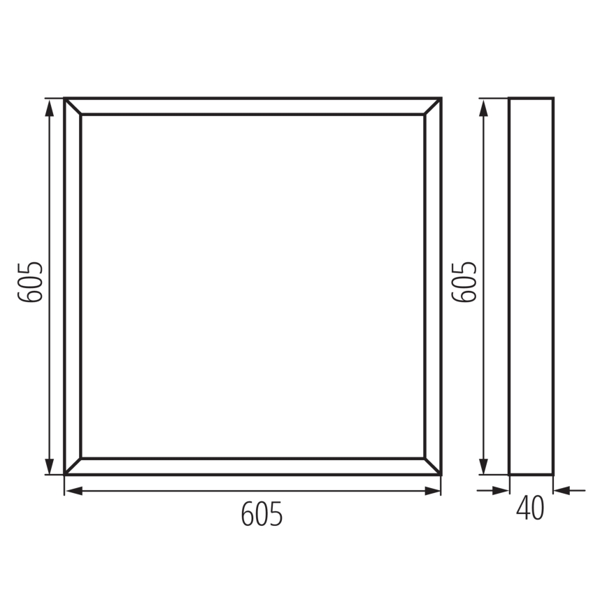 LED fäst panel BLINGO LED/34W/230V 4000K 60x60 cm