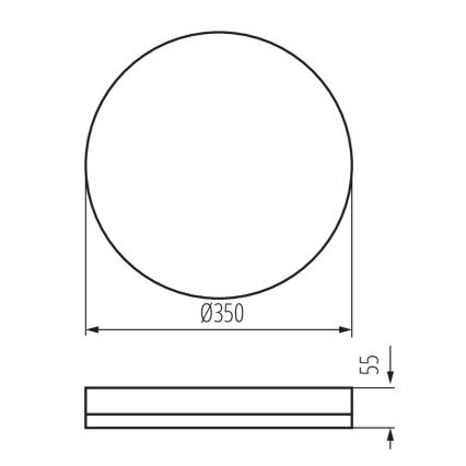 LED arbetsvägglampa med rörelsedetektor IPER LED/35W/230V IK10 IP65 rund vit
