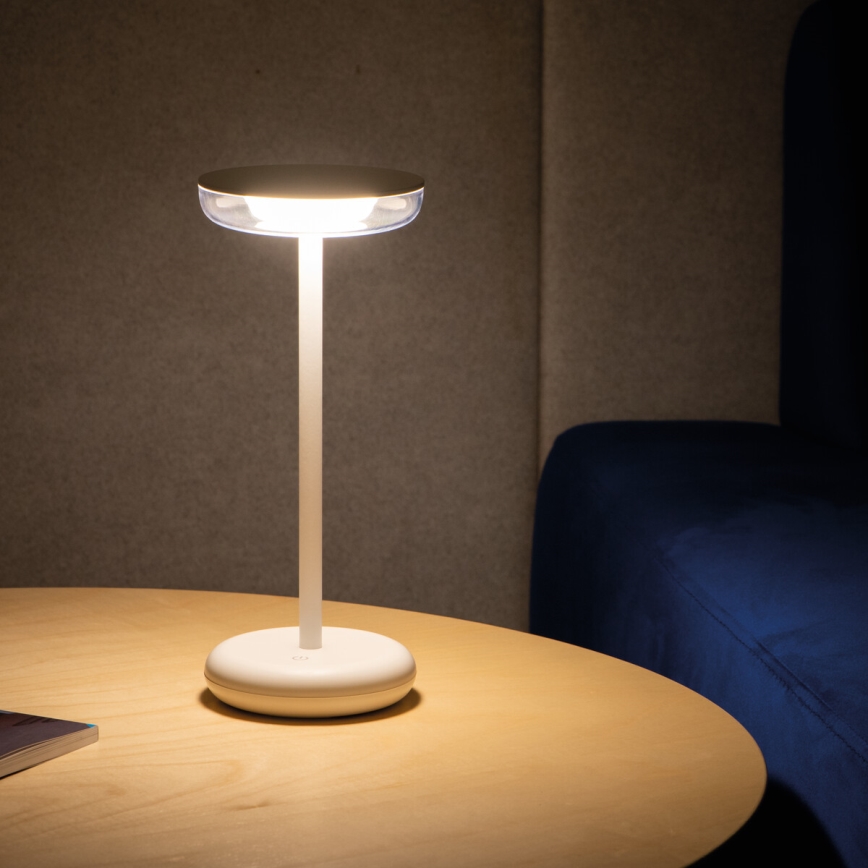 Kanlux 37310 - LED Ljusreglerad rechargeable lampa FLUXY LED/1,7W/1800 mAh IP44 vit