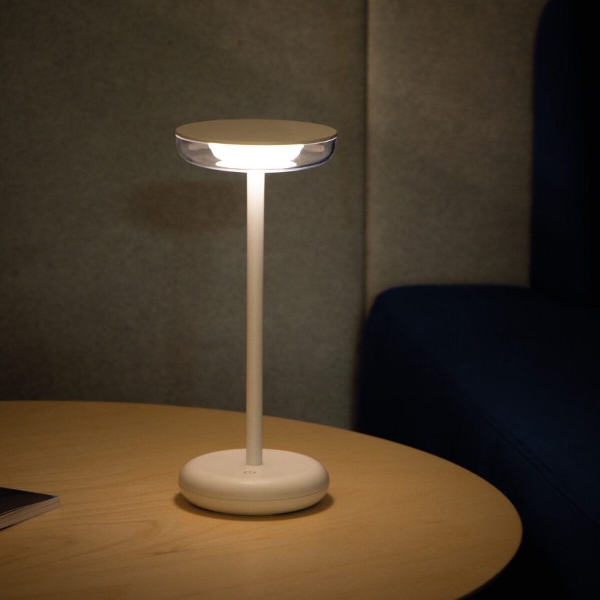 Kanlux 37310 - LED Ljusreglerad rechargeable lampa FLUXY LED/1,7W/1800 mAh IP44 vit