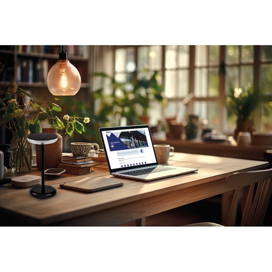 Kanlux 37311 - LED Ljusreglerad rechargeable lampa FLUXY LED/1,7W/1800 mAh IP44 svart