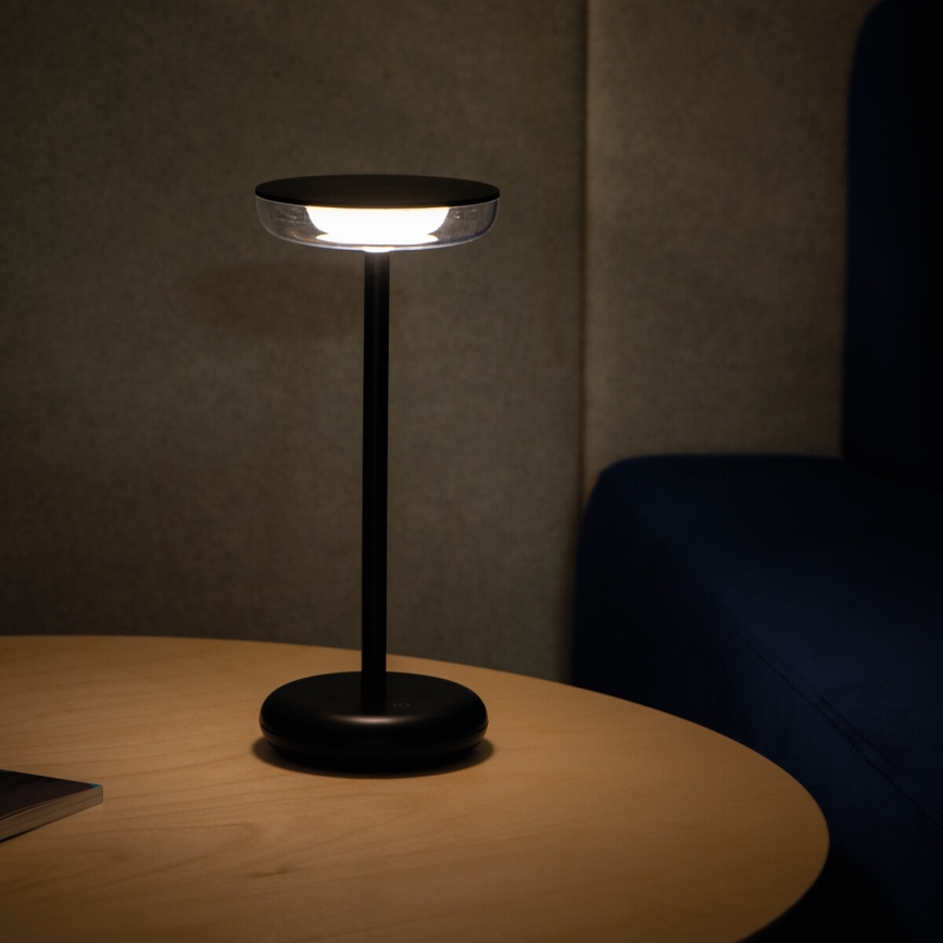 Kanlux 37311 - LED Ljusreglerad rechargeable lampa FLUXY LED/1,7W/1800 mAh IP44 svart