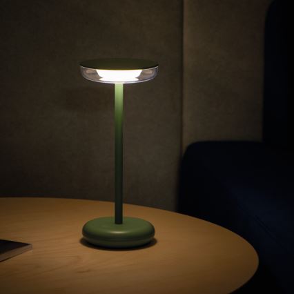 Kanlux 37313- LED Ljusreglerad rechargeable lampa FLUXY LED/1,7W/1800 mAh IP44 grön