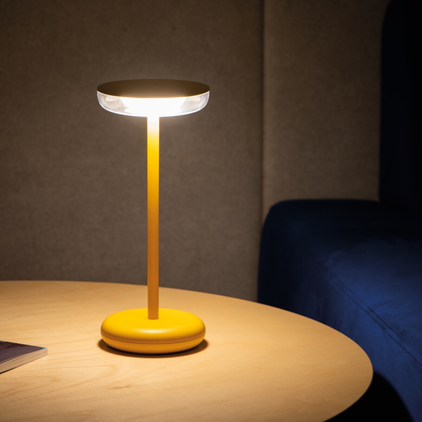 Kanlux 37314 - LED Ljusreglerad rechargeable lampa FLUXY LED/1,7W/1800 mAh IP44 gul