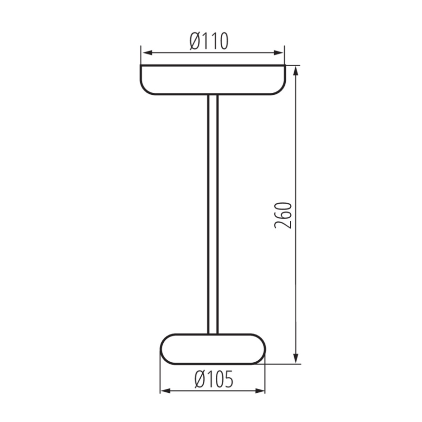 Kanlux 37314 - LED dimbar uppladdningsbar lampa FLUXY LED/1,7W/1800 mAh IP44 gul