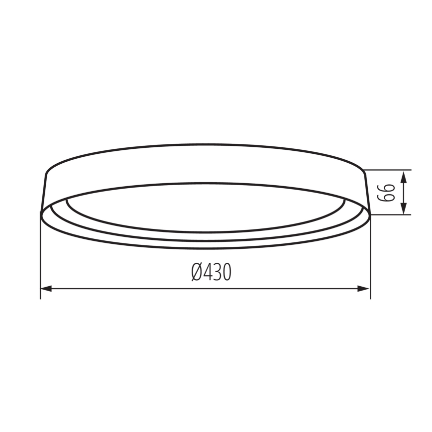 LED taklampa NIFU LED/17,8W/230V diameter 43 cm vit/brun