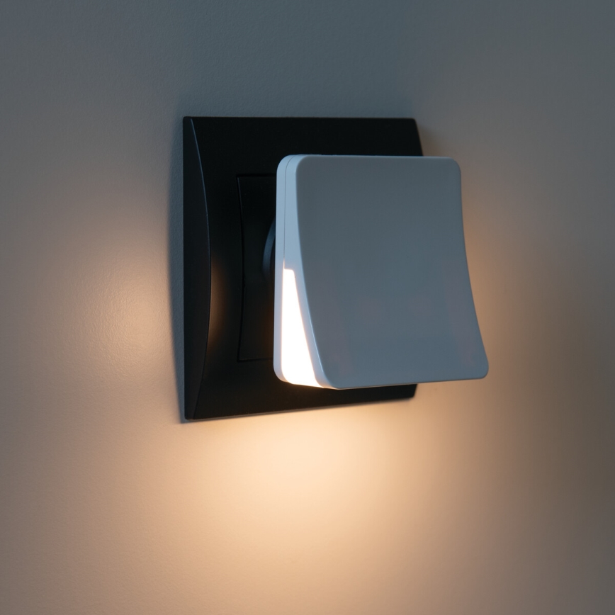 Kanlux 37393 - LED nattlampa med skymningssensor till ett uttag HOFI LED/0,28W/230V vit