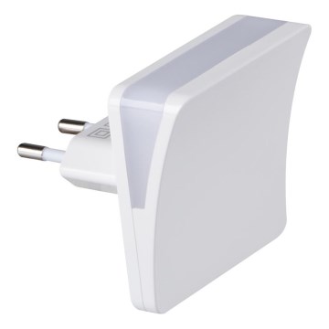 Kanlux 37393 - LED nattlampa med skymningssensor till ett uttag HOFI LED/0,28W/230V vit