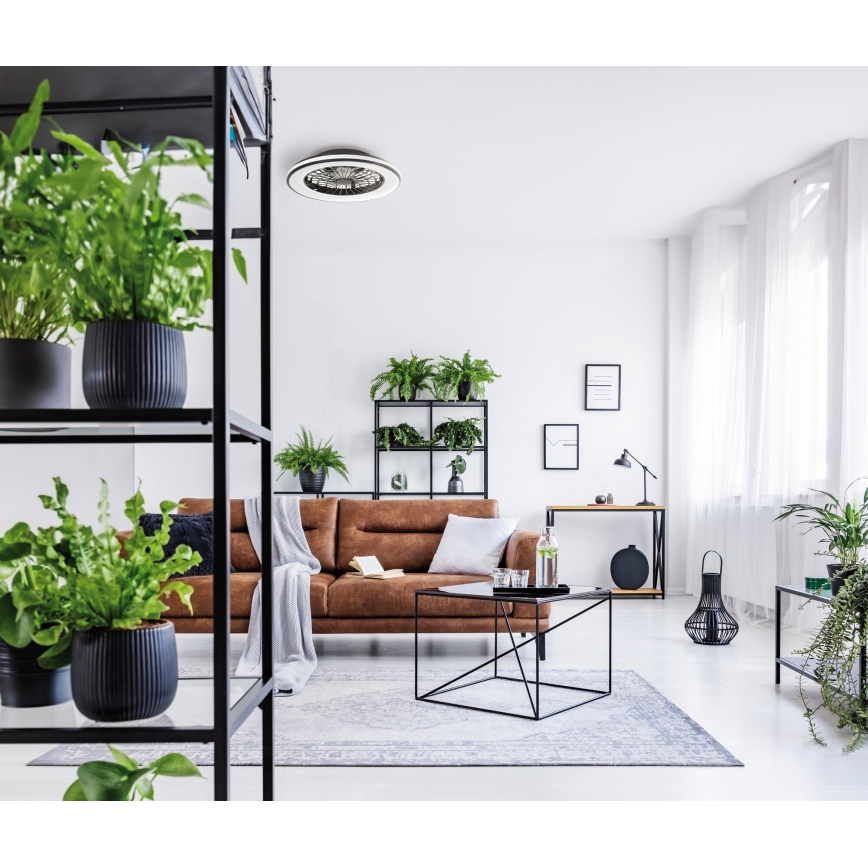 LED Dimbar taklampa med fläkt PLAVE LED/48W/230V 3000/4000/6500K + fjärrkontroll