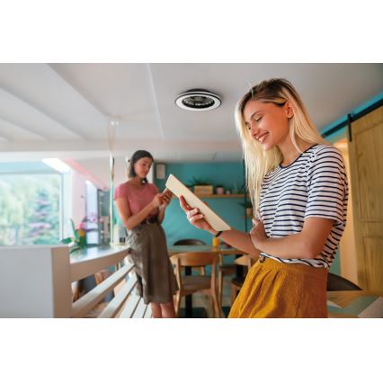 LED Dimbar taklampa med fläkt PLAVE LED/48W/230V 3000/4000/6500K + fjärrkontroll