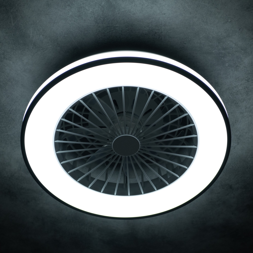 LED Dimbar taklampa med fläkt PLAVE LED/48W/230V 3000/4000/6500K + fjärrkontroll