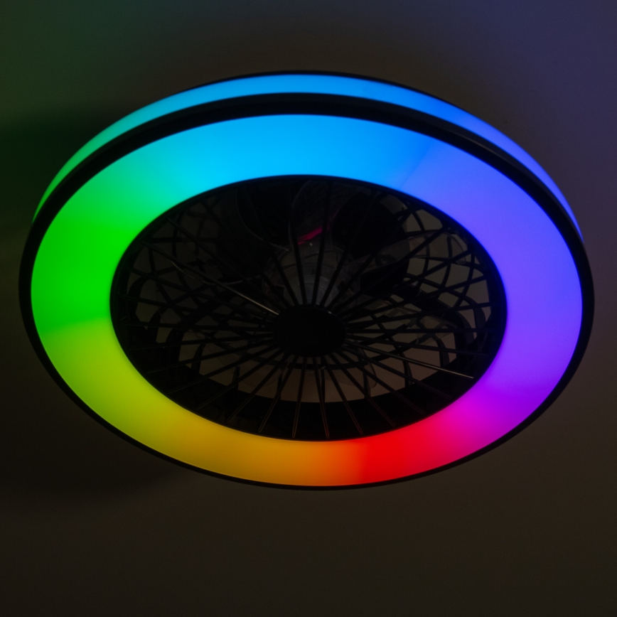 LED RGBW Dimbar taklampa med fläkt PLAVE LED/48W/230V 3000/4000/6500K + fjärrkontroll