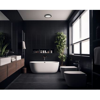 LED taklampa för utomhusbruk BENO ECO LED/12W/230V 3000/4000/6500K diameter 20 cm IP65 svart