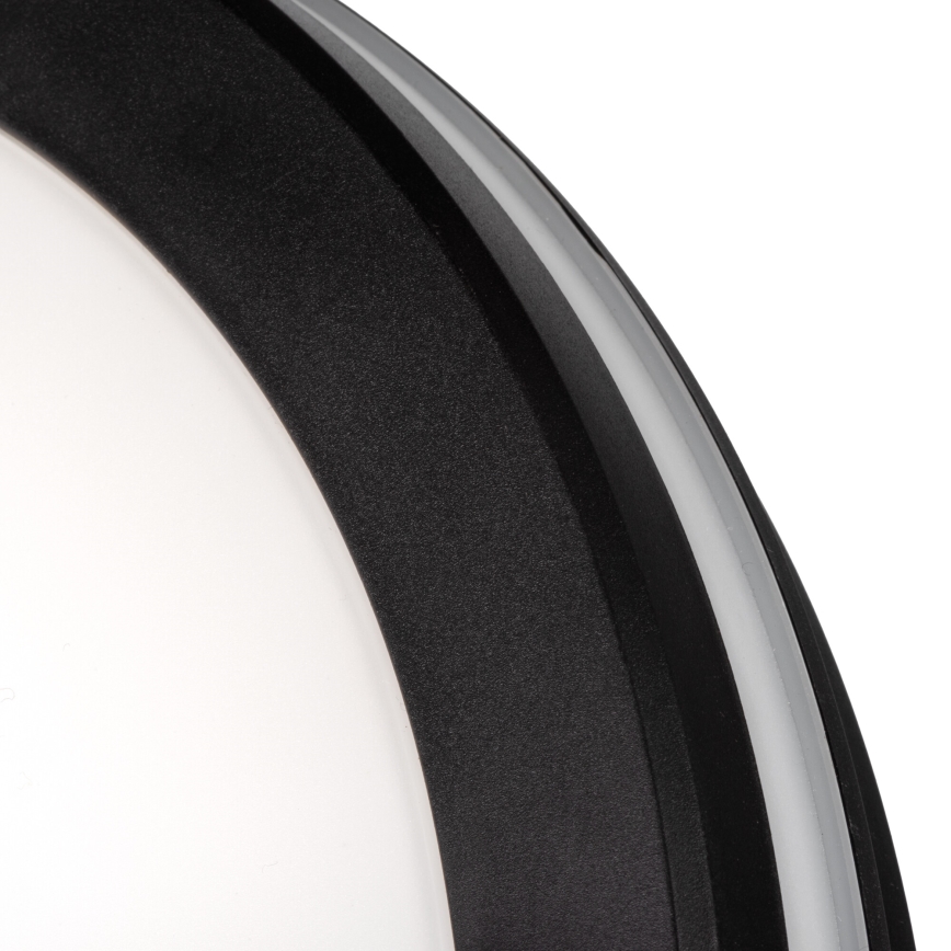 LED taklampa för utomhusbruk BENO ECO LED/12W/230V 3000/4000/6500K diameter 20 cm IP65 svart