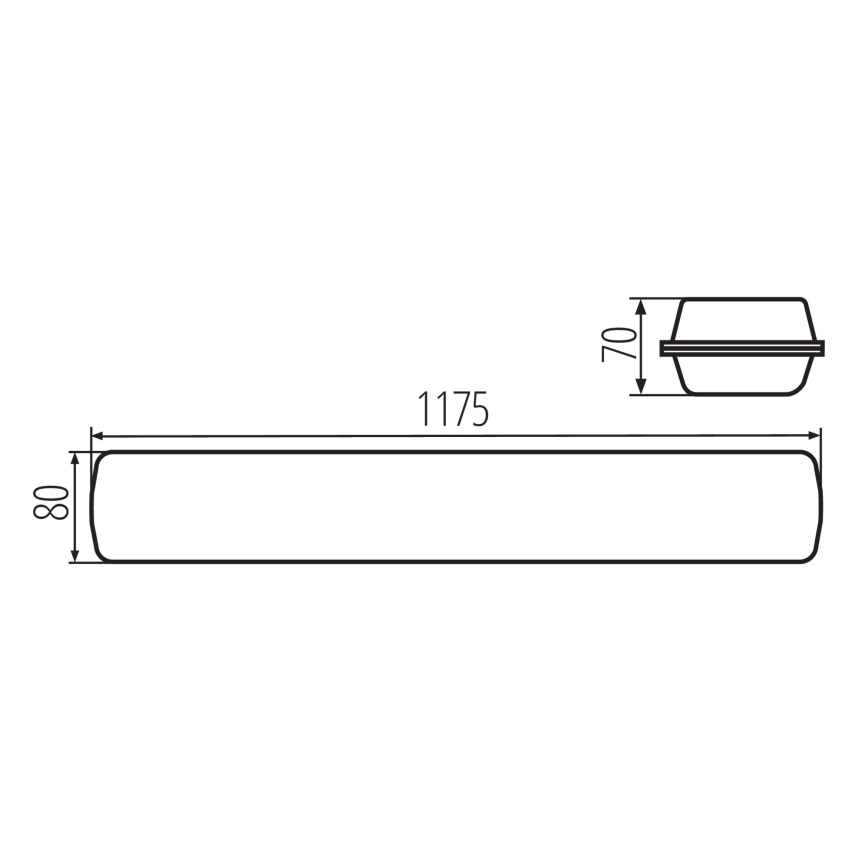 LED lysrör arbetsbelysning MAH MAX LED/18W/230V 4000K IP65 svart