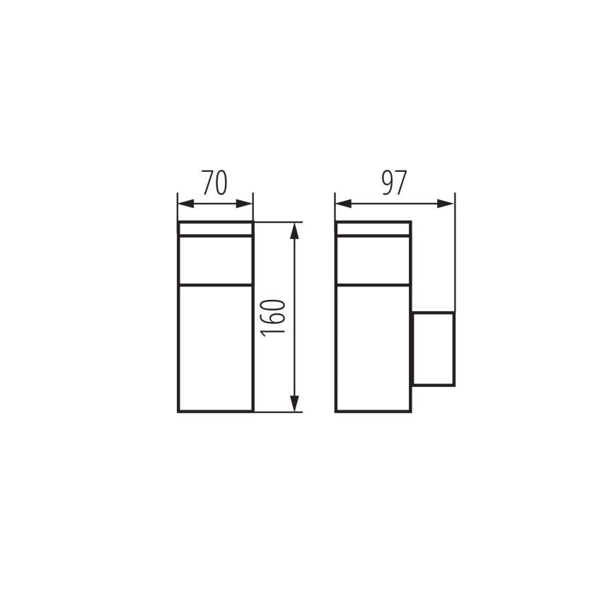 Vägglampa för utomhusbruk DASTEN 1xG9/11W/230V IP44 svart