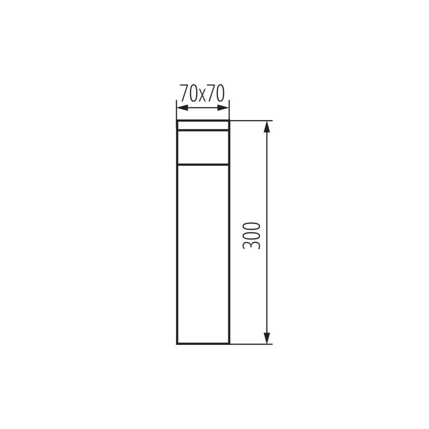 Utomhuslampa DASTEN 1xG9/11W/230V 30 cm IP44 svart