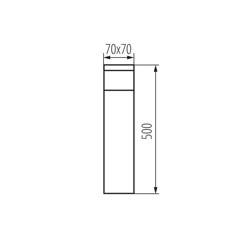 Utomhuslampa DASTEN 1xG9/11W/230V 50 cm IP44 svart