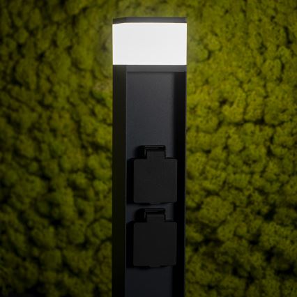 Utomhuslampa med 2 uttag DASTEN 1xG9/11W/230V 80 cm IP44 svart