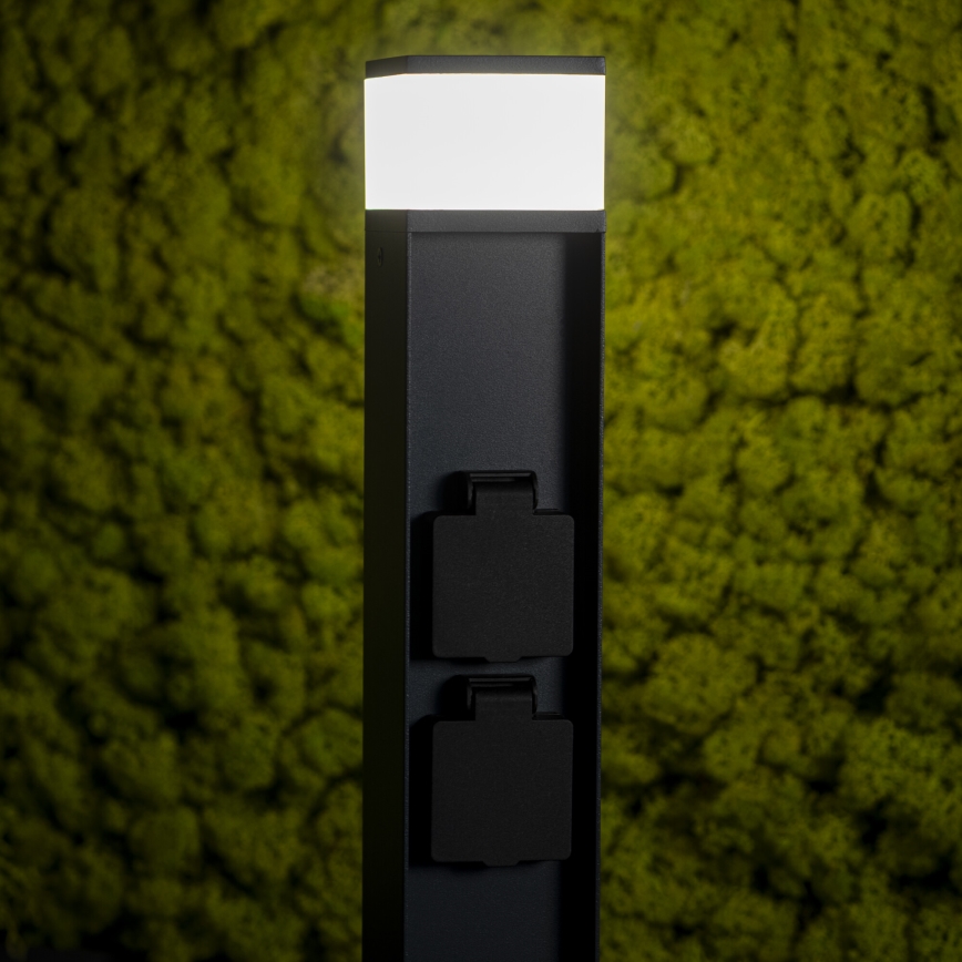 Utomhuslampa med 2 uttag DASTEN 1xG9/11W/230V 80 cm IP44 svart