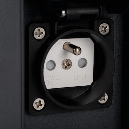 Utomhuslampa med 2 uttag DASTEN 1xG9/11W/230V 80 cm IP44 svart