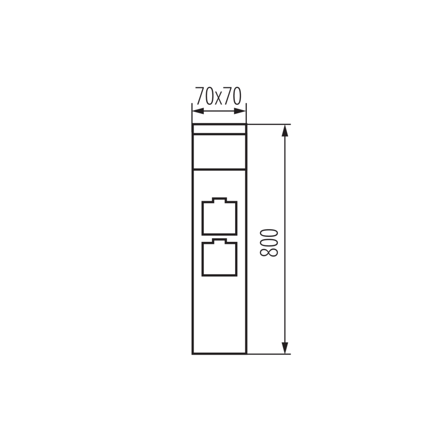 Utomhuslampa med 2 uttag DASTEN 1xG9/11W/230V 80 cm IP44 svart