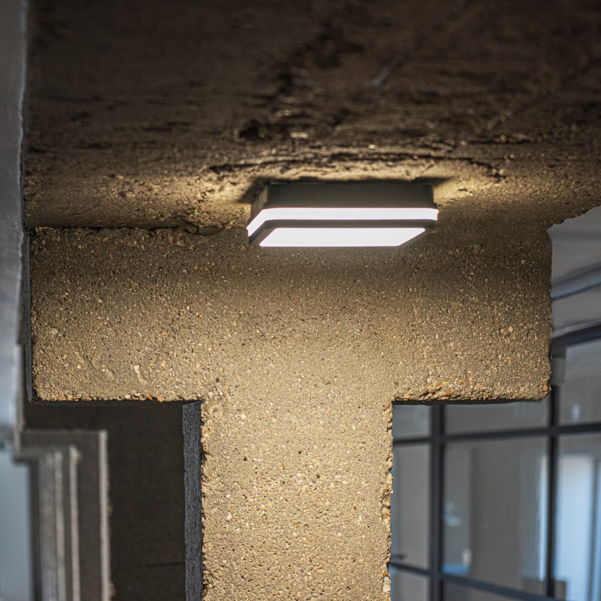 LED taklampa för utomhusbruk med rörelsedetektor BENO LED/24/30W/230V 3000/3500/4000K IP65 antracit vinklat