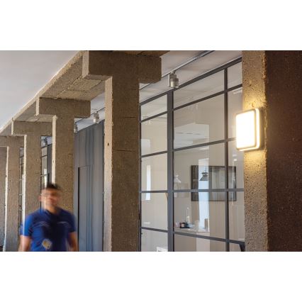 LED taklampa för utomhusbruk med rörelsedetektor BENO LED/24/30W/230V 3000/3500/4000K IP65 antracit vinklat