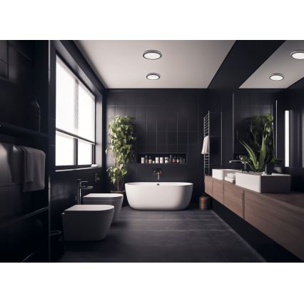 LED taklampa för utomhusbruk med rörelsedetektor BENO LED/24/30W/230V 3000/3500/4000K IP65 antracit rund