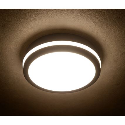 LED taklampa för utomhusbruk med rörelsedetektor BENO LED/24/30W/230V 3000/3500/4000K IP65 antracit rund