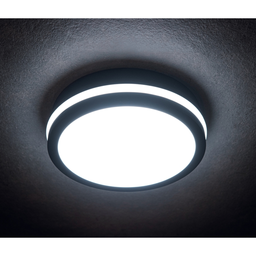 LED taklampa för utomhusbruk med rörelsedetektor BENO LED/24/30W/230V 3000/3500/4000K IP65 antracit rund