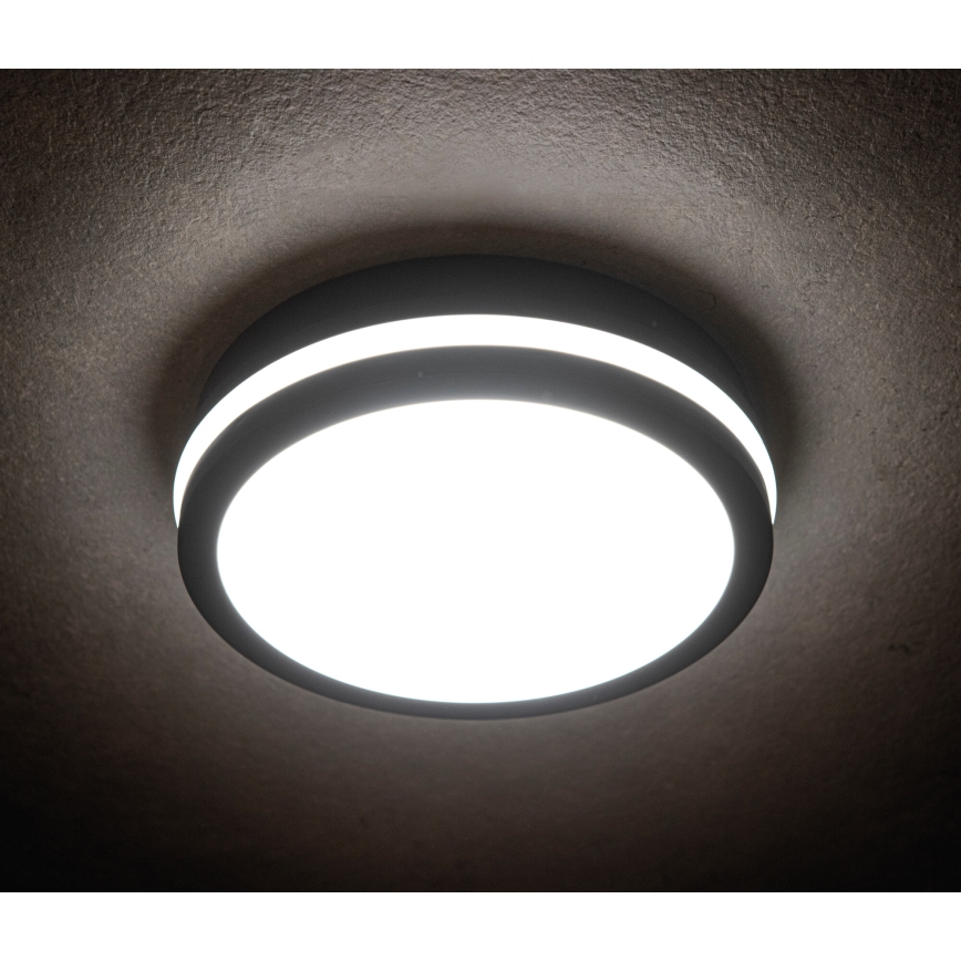 LED taklampa för utomhusbruk BENO LED/12/18W/230V 3000/3500/4000K IP65 antracit rund