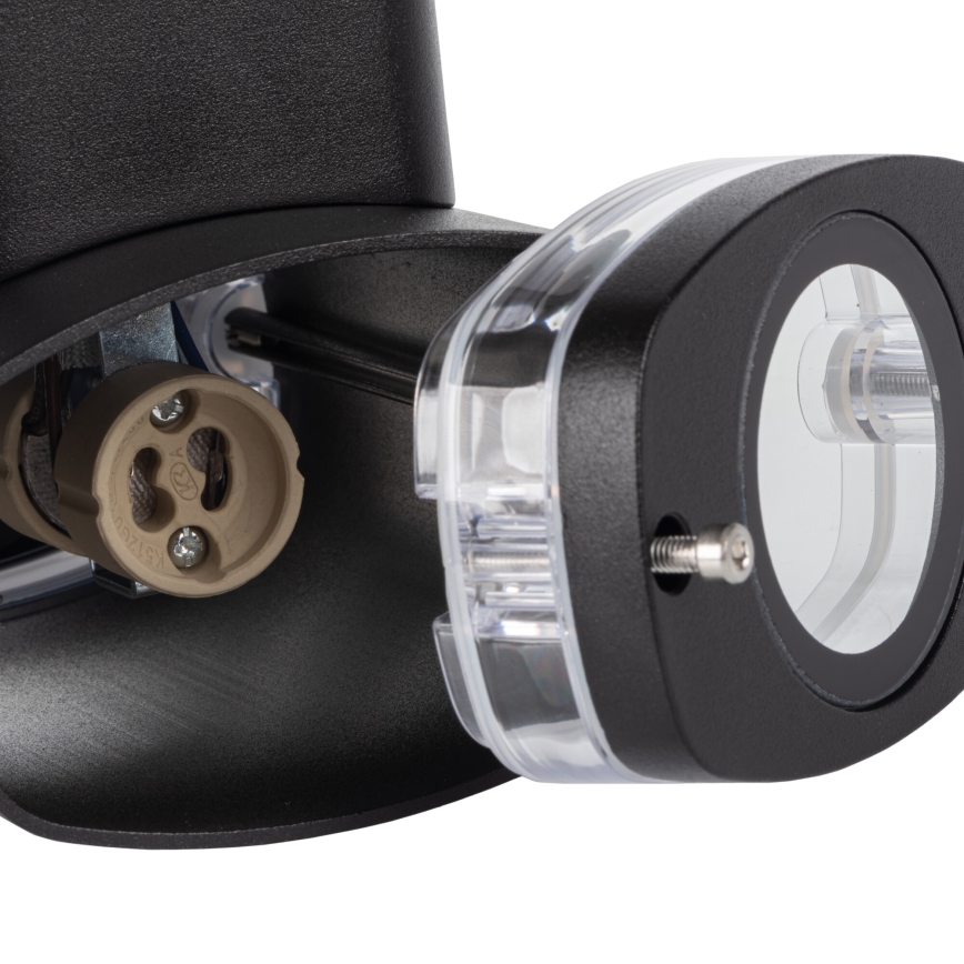 Vägglampa för utomhusbruk ZEVI 1xGU10/10W/230V IP54 svart