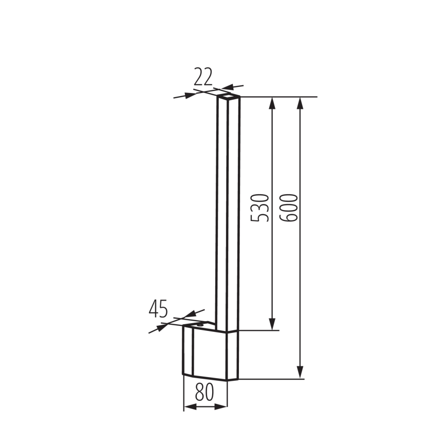 LED vägglampa för utomhusbruk YALTE LED/8W/230V 3000K IP54 svart