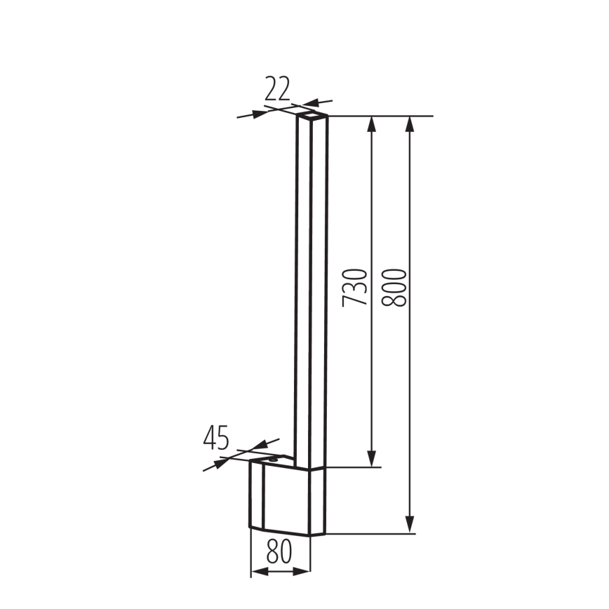 LED vägglampa för utomhusbruk YALTE LED/10W/230V 4000K IP54 svart