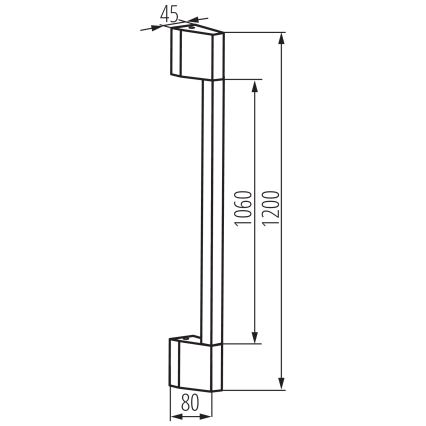 LED vägglampa för utomhusbruk YALTE LED/11W/230V 4000K IP54 svart