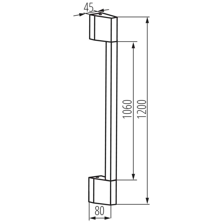 LED vägglampa för utomhusbruk YALTE LED/11W/230V 4000K IP54 svart
