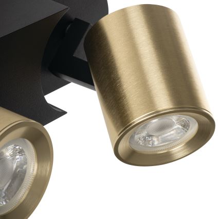 Spotlight LAURIN 3xGU10/10W/230V mässing/svart