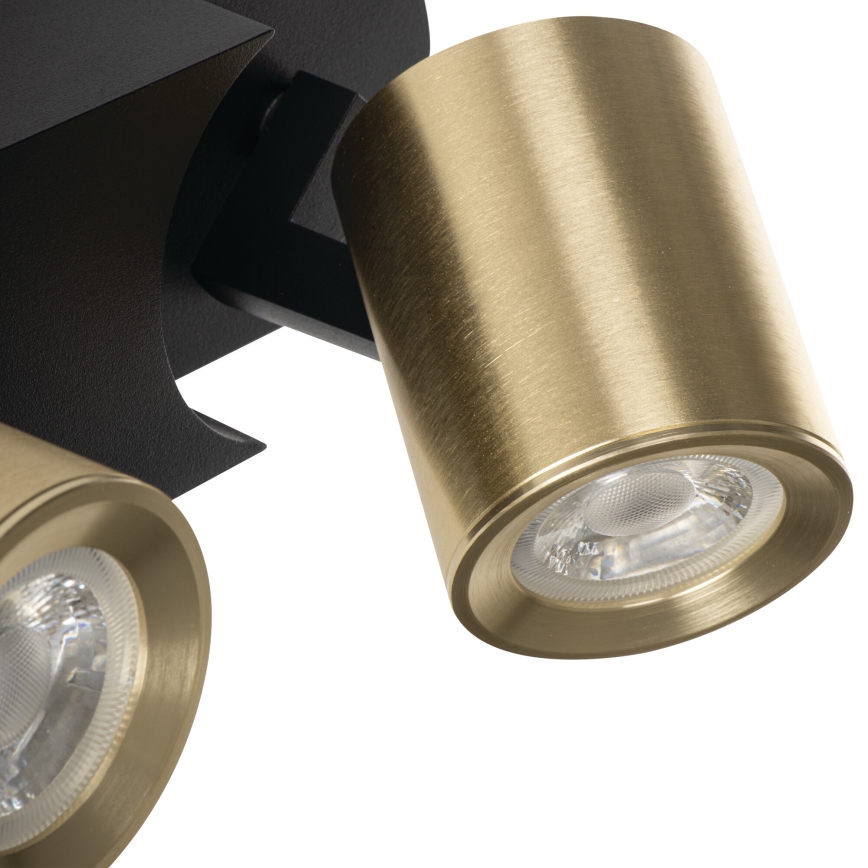 Spotlight LAURIN 3xGU10/10W/230V mässing/svart