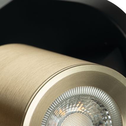 Spotlight LAURIN 3xGU10/10W/230V mässing/svart