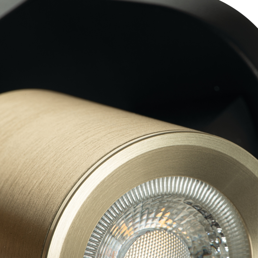 Spotlight LAURIN 3xGU10/10W/230V mässing/svart