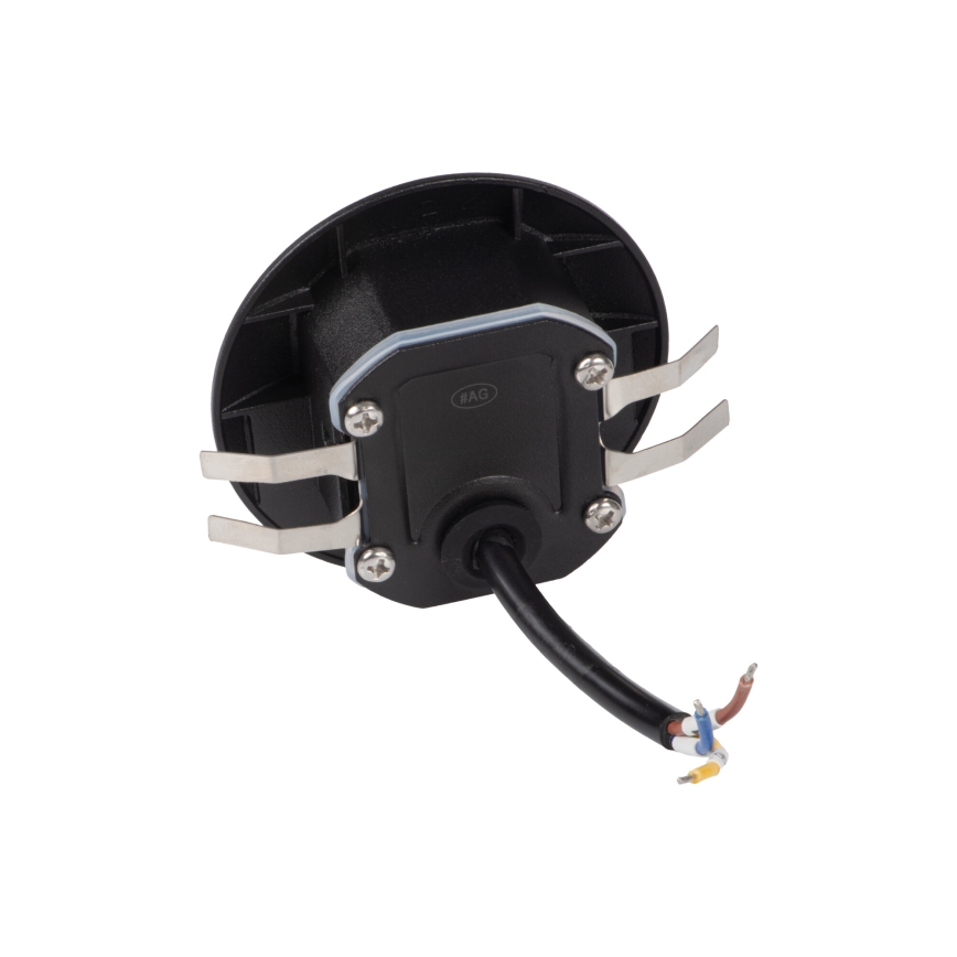 LED trapparmatur med rörelse- och skymningssensor EXIN LED/2,5W/230V 4000K IP65 svart rund