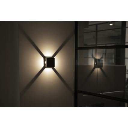 LED utomhusvägglampa REFAZI LED/6W/230V IP54 svart