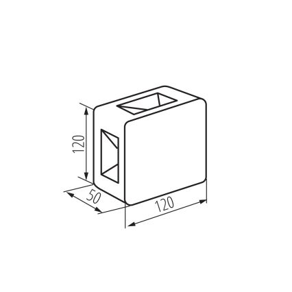 LED utomhusvägglampa REFAZI LED/6W/230V IP54 svart