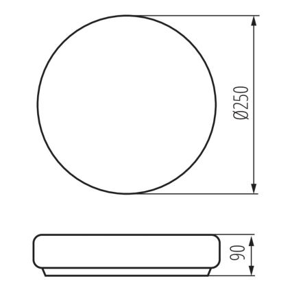 badrumstakbelysning  PERAZ 1xE27/15W/230V diameter  25 cm IP44