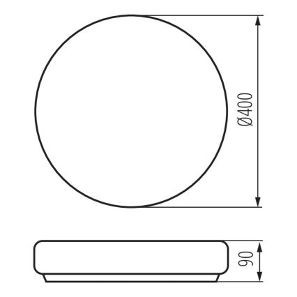 badrumstakbelysning  PERAZ 2xE27/15W/230V diameter  40 cm IP44