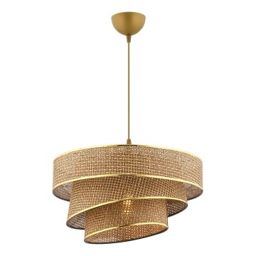 Kedjehängande lampa COUPER 1xE27/60W/230V brun/guld